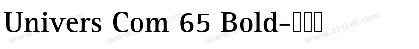 Univers Com 65 Bold字体转换